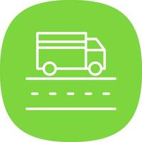 Truck Lane Vector Icon Design