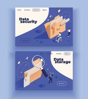 Data Security Storage Websites vector