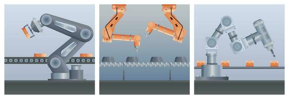 Assembly Line Manipulators Compositions vector