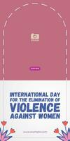 International Day For The Elimination Of Violence Against Women. Design for presentations, backgrounds, banners, posters, covers vector