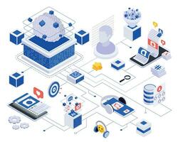 ai contenido creación diagrama de flujo vector