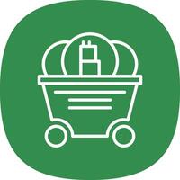Mine cart Vector Icon Design