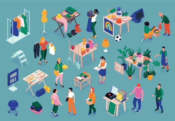 Garage Sale Isometric Set