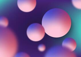 Abstract 3D pink sphere balls shape. Bubble trendy gradient template for banner design photo