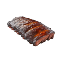 AI Generated Grill Brisket Set, realistic 3d brisket flying in the air, grilled meat collection, ultra realistic, icon, detailed, angle view food photo, brisket composition png