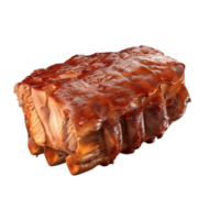 AI Generated Pulled pork grill bbq, realistic 3d steak falling in the air, rare grilled steak collection, ultra realistic, icon, falling, flying, detailed, angle view food photo png