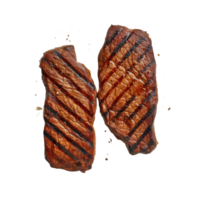 AI Generated Grill Beef, Pork Chops steaks, realistic 3d brisket flying in the air, grilled meat collection, ultra realistic, icon, detailed, angle view food photo, steak composition png