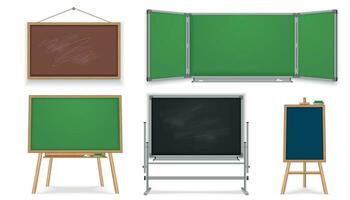 School Blackboards Realistic Set vector
