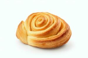 Baked spiral pastry. Generate Ai photo