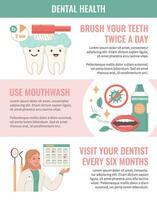 Dental Health Infographics vector