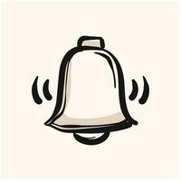 Simple bell doodle. Premium quality doodle line art. Bell doodle for mobile apps and websites. vector