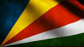 Flagge von Seychellen winken video