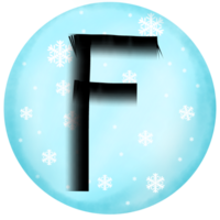 Alphabet mit Blau Schnee png