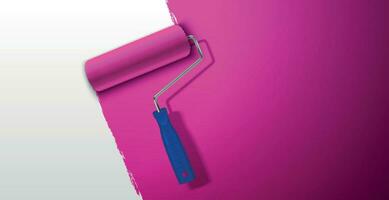 Painting Roller Realistic Background vector