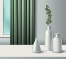 Ceramic Vases Composition vector
