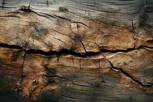 solitario madera superficie, complementa escabroso hormigón pared textura, evocando táctil contraste ai generado foto