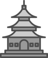 asiático templo vector icono diseño