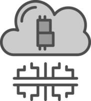 Cloud mining Vector Icon Design