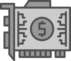 Gpu mining Vector Icon Design