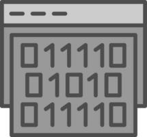 diseño de icono de vector de código binario
