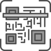 qr código escanear vector icono diseño