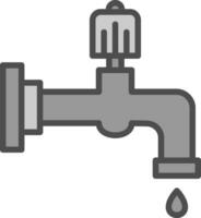 Water faucet Vector Icon Design