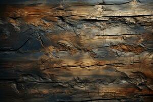 Lonely wood surface, complements rugged concrete wall texture, evoking tactile contrast AI Generated photo