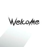 Welcome typography text design vector