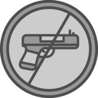 No Weapons Vector Icon Design