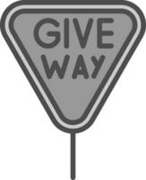 Give Way Vector Icon Design