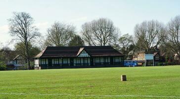 Low Angle View of Wardown Museum and Public Park of Luton City of England Great Britain, Image Captured on a Sunny Day of April 19th, 2023 photo