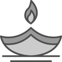 Oil Lamp Vector Icon Design