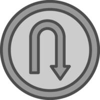 U Turn Vector Icon Design