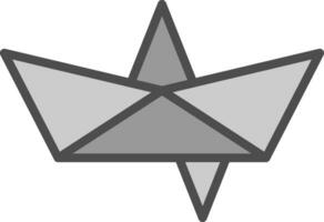 diseño de icono de vector de barco de papel