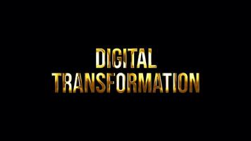 boucle numérique transformation or texte éclat boucle lumière mouvement video