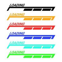 Loading bar illustration pack. make progress bar icon, load sign vector illustration. System software update and upgrade concept