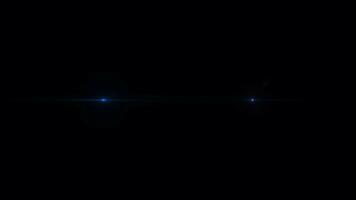 Abstract loop center blue star optical lens flares light video