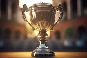 Majestic champion's trophy as a symbol of triumph and accomplishment. AI Generated photo