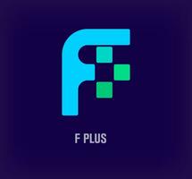 Plus sign and letter f plus combination idea logo. Unique color transitions. Health and medical service design template. vector. vector