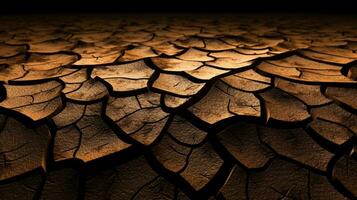 Cracked broken ground earthquake split background design AI Generated photo