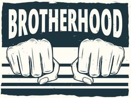 Brotherhood poster design ,Vintage style vector