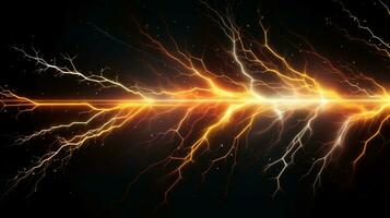 Lightning bolt blast line copy space background pattern AI Generated photo