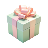 3D AI generative 3D pastel gift present box for Black Friday sale, birthday png