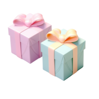 3D AI generative 3D pastel gift present box for Black Friday sale, birthday png