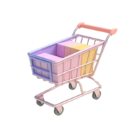 3D AI GENERATIVE shopping cart for Black Friday sale, supermaket png