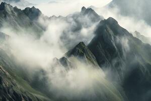 A captivating backdrop of swirling mist and smokey fog. AI Generated photo