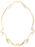 Gold frame luxury Line png