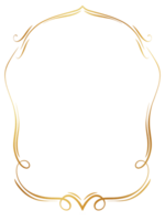 or Cadre luxe ligne png