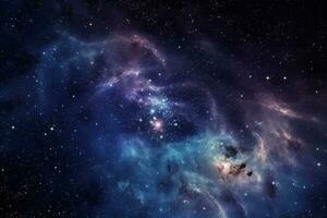 celestial noche cielo lleno con estrellas, nebulosas, y galaxias en abstracción. ai generado foto