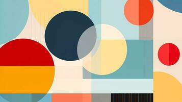 Various shapes and colors in a pattern, rounded forms, colorful shapes and curves, geometric balance, poster art photo